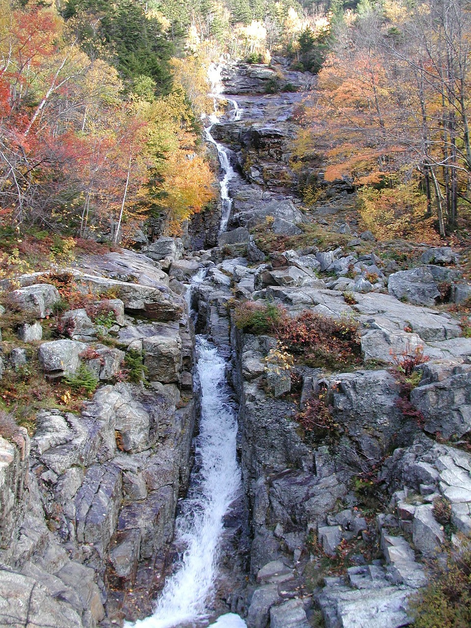 waterfall autumn fall colors free photo