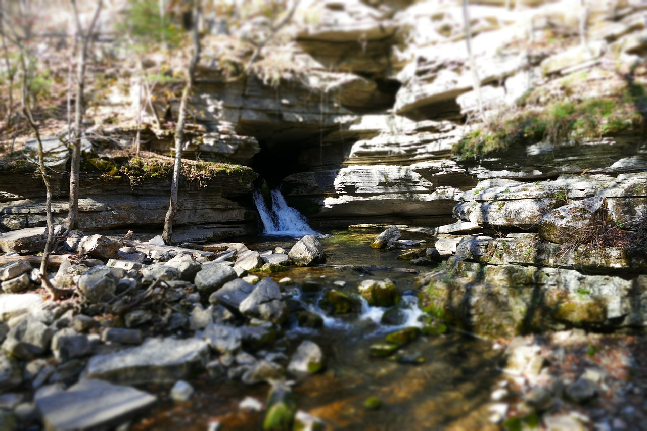 waterfall cave rock free photo