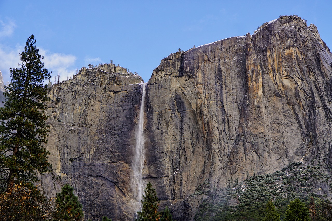 waterfall hill mountain free photo