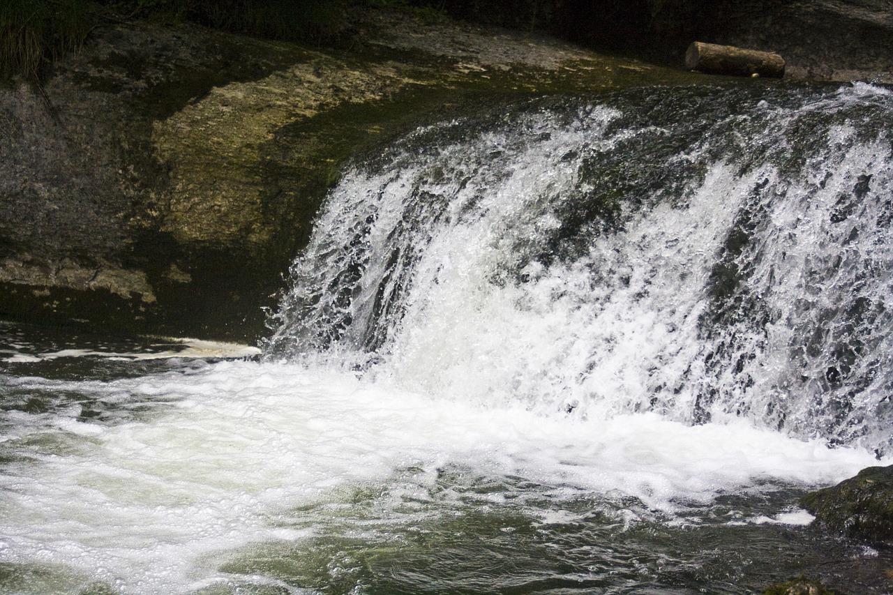 waterfall spray river free photo