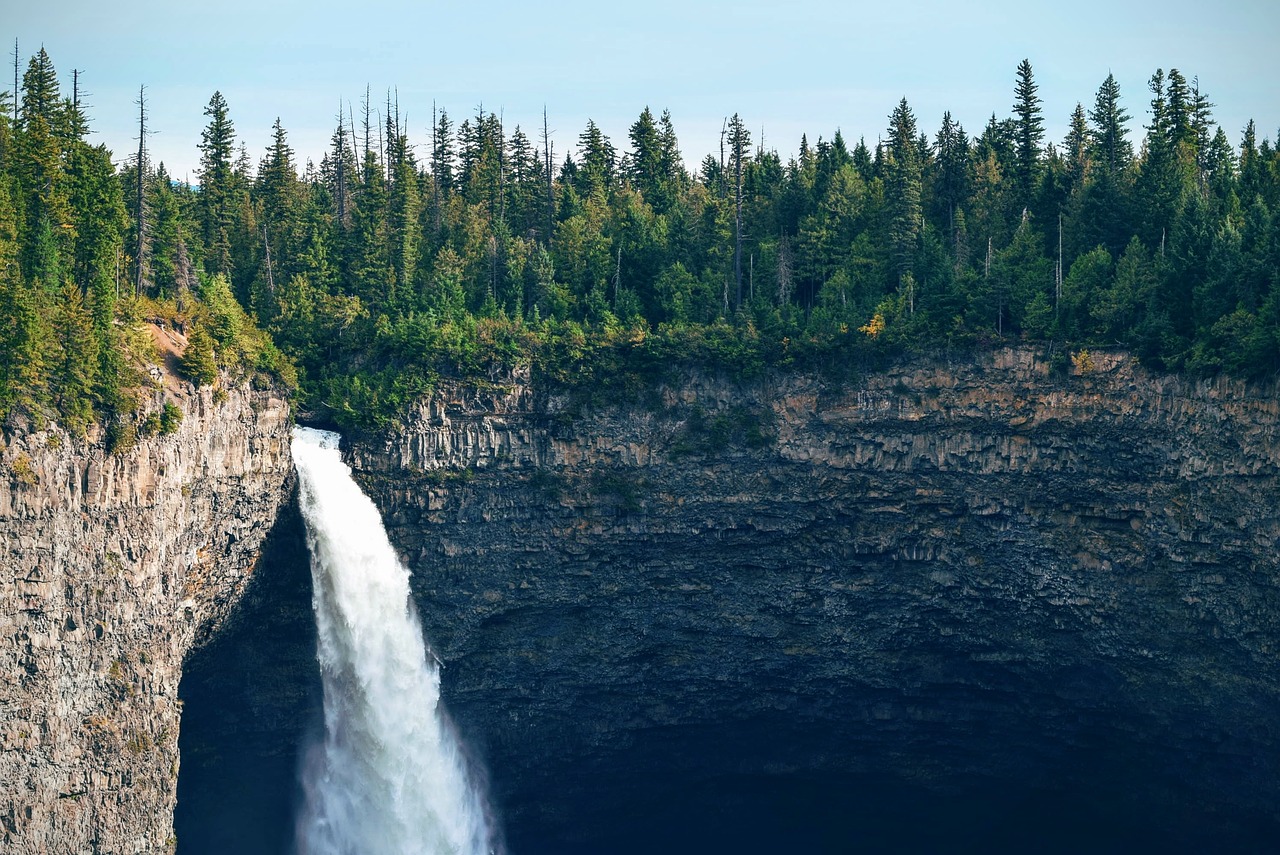 waterfall cliff rocks free photo