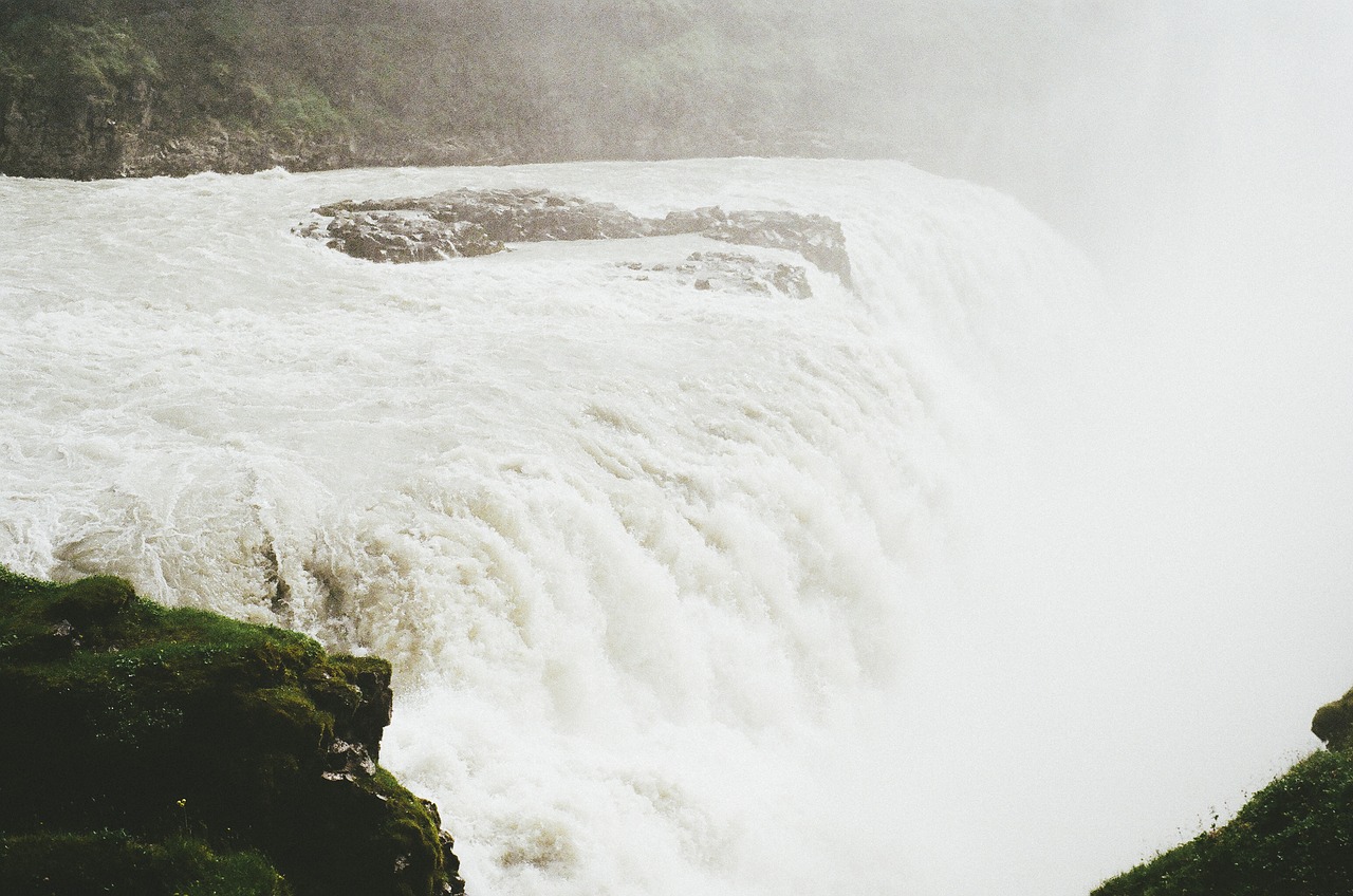 waterfall stream mist free photo