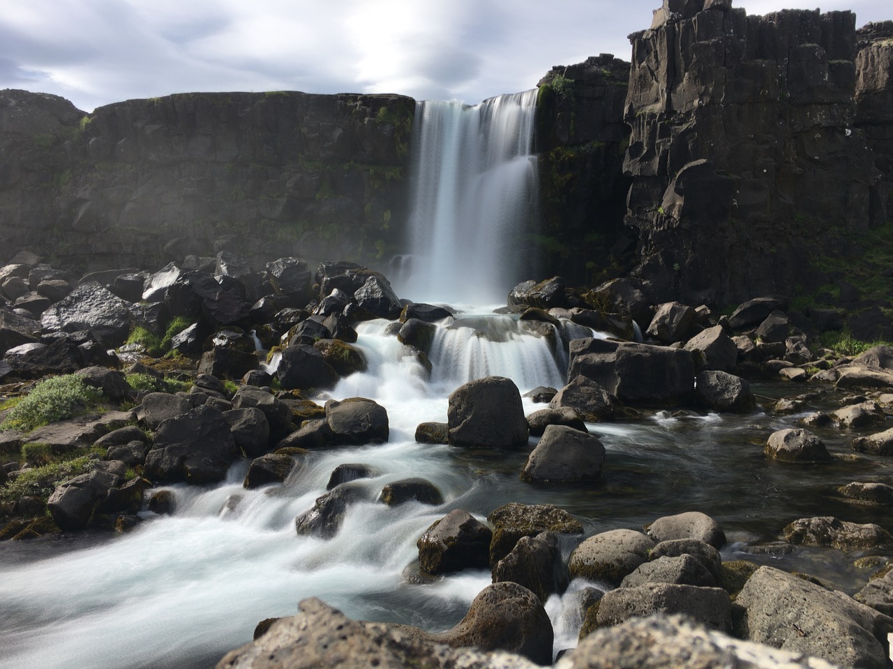 waterfall blur water free photo