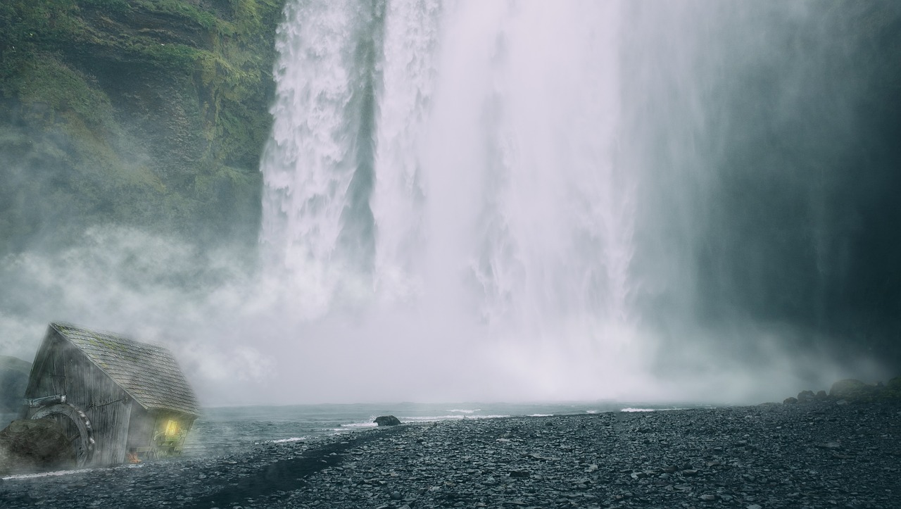 waterfall river photoshop free photo