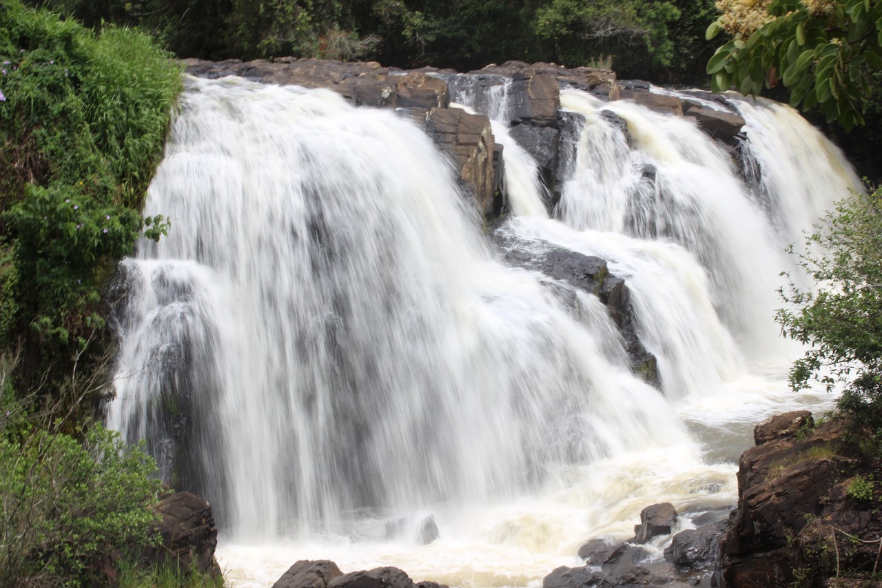 waterfall water brazil free photo