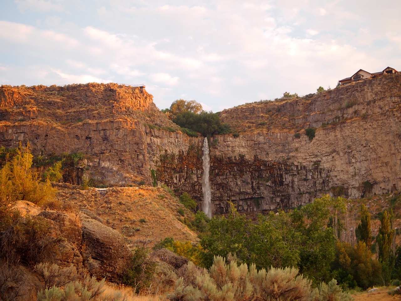 waterfall twin falls stream free photo