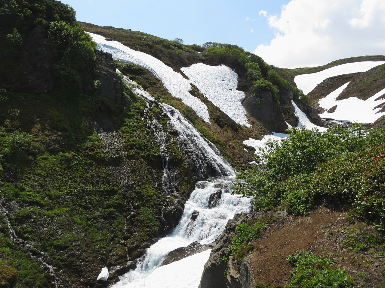 waterfall spillway autumn free photo