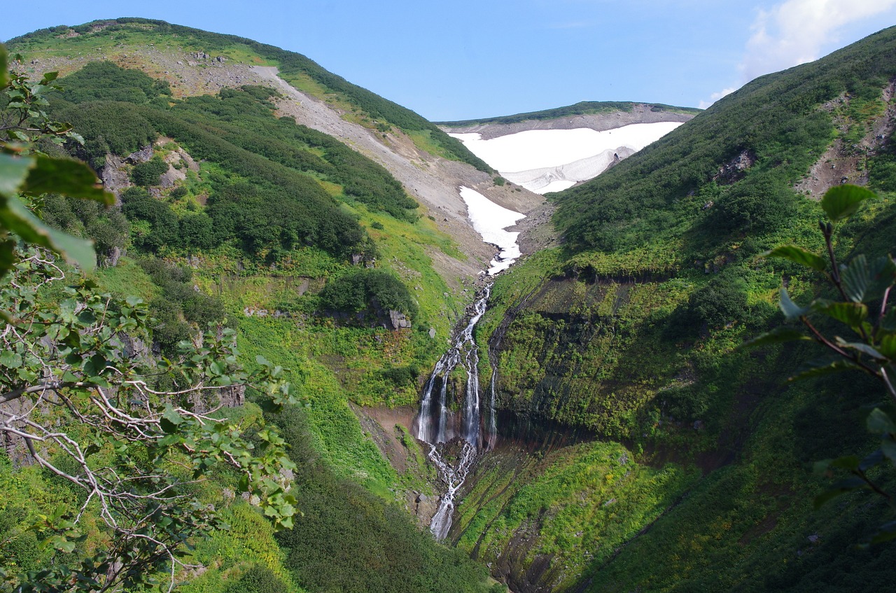 waterfall spillway autumn free photo