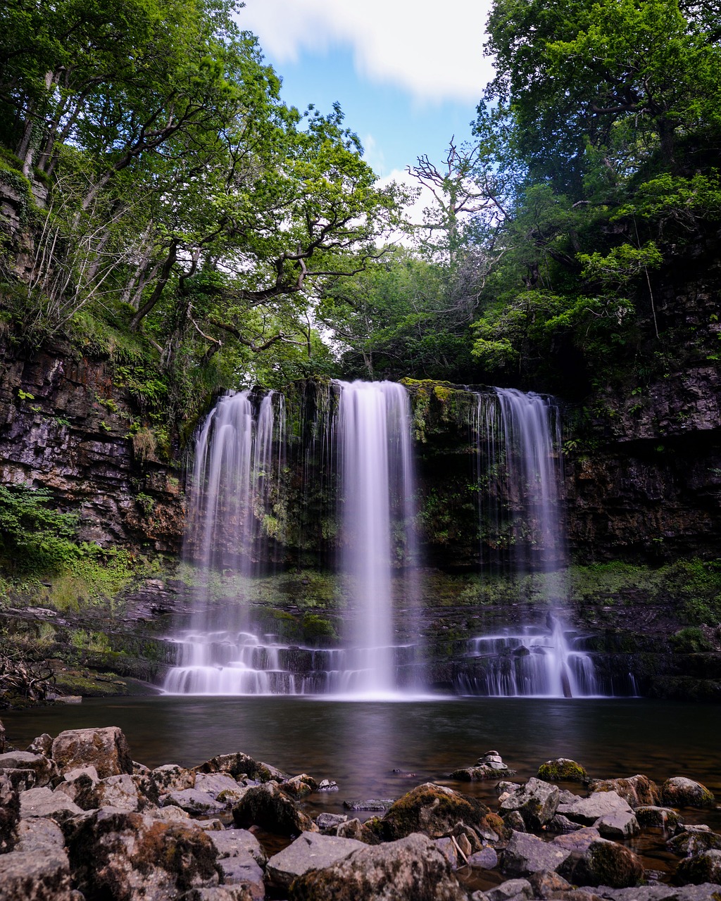 waterfall wales landscape free photo