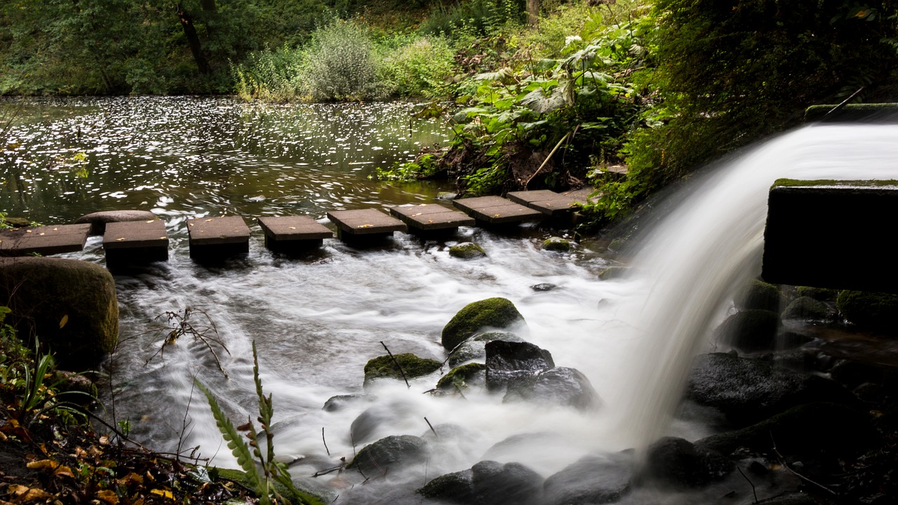 waterfall lake water free photo