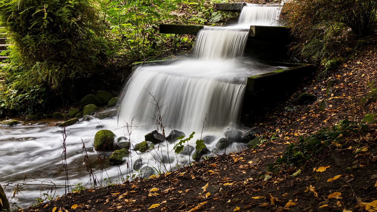 waterfall lake water free photo