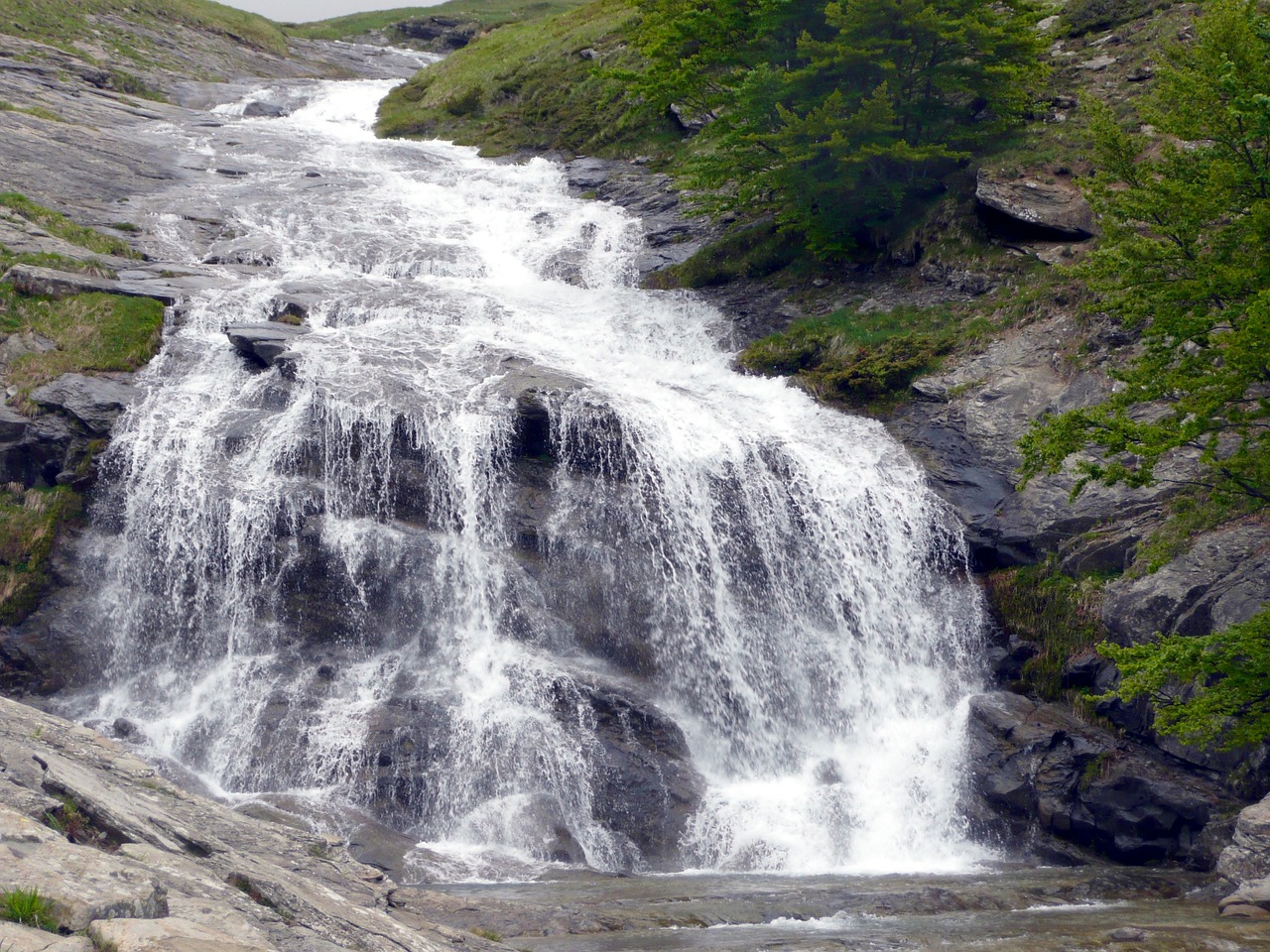 waterfall stream landscape free photo
