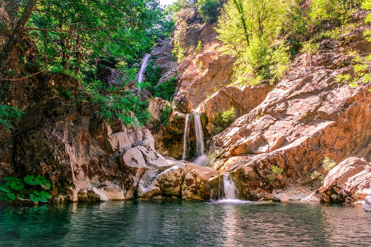 waterfall pond nature free photo