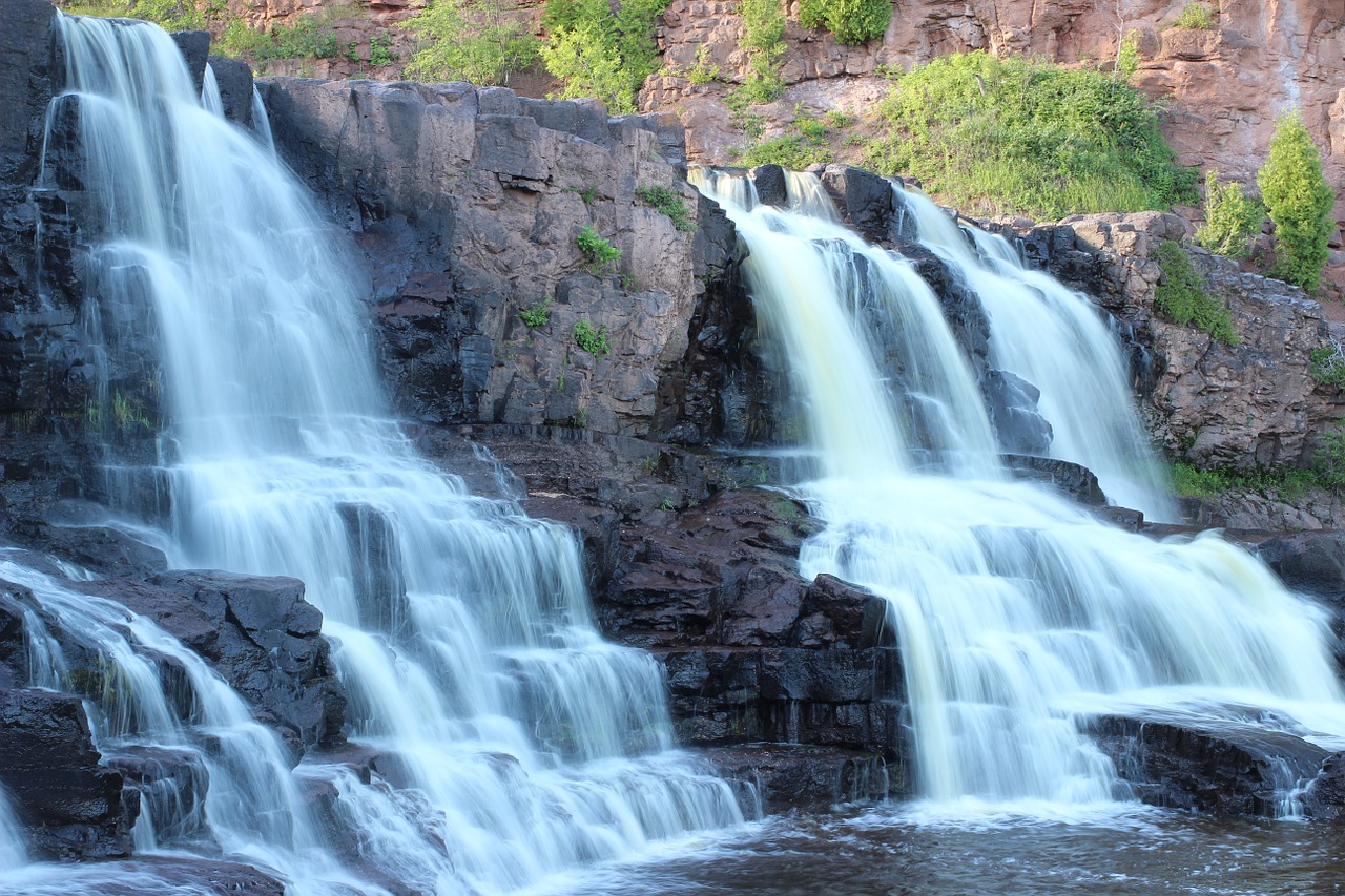 waterfall river motion free photo