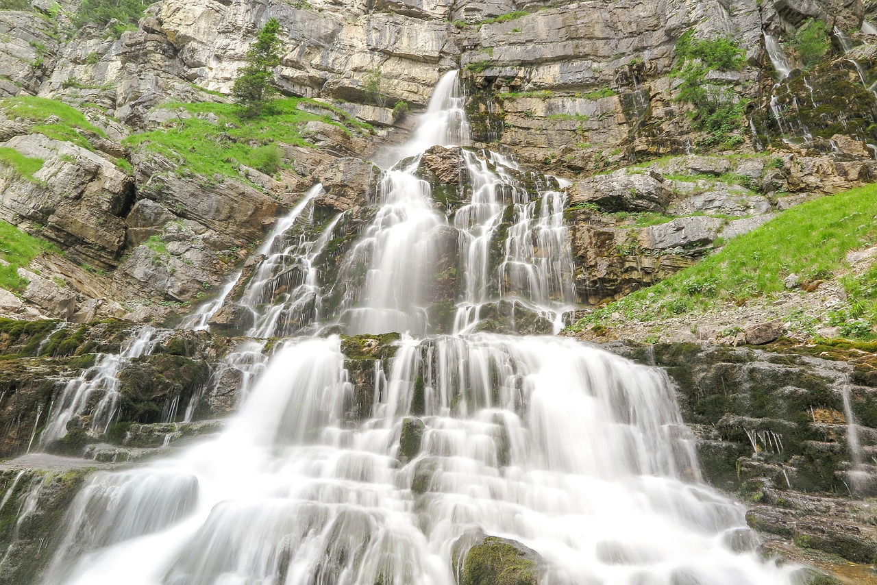 waterfall nature alpine free photo