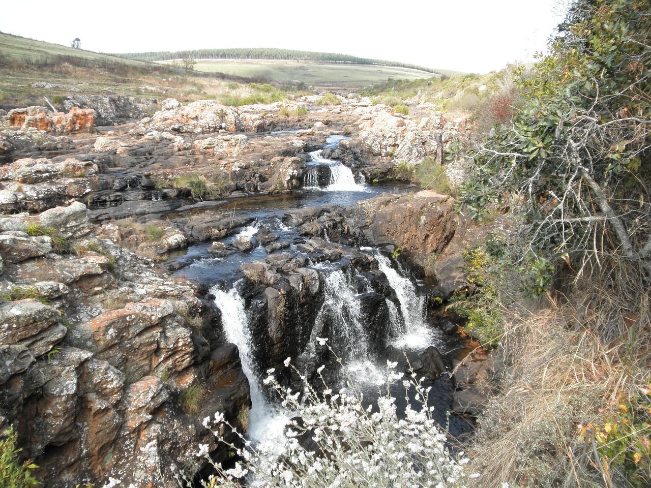 waterfall south africa tourist attraction free photo