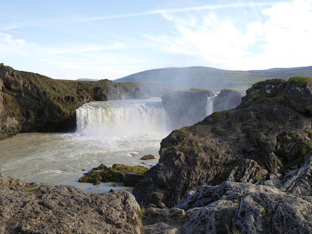 waterfall iceland landscape free photo