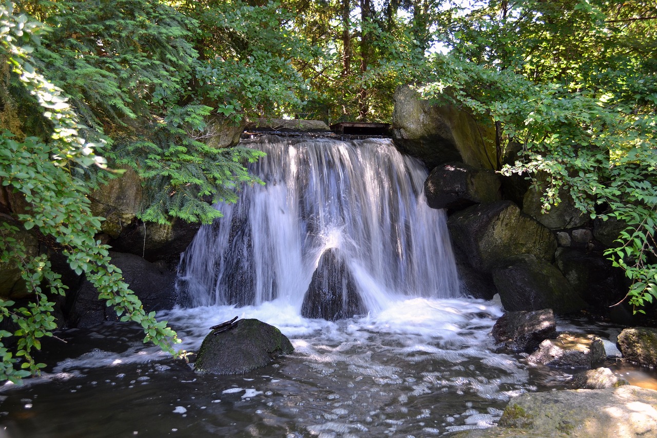 waterfall  nature  river free photo