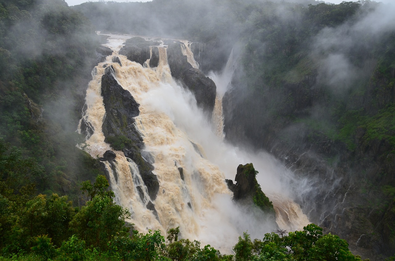 waterfall  rain  water free photo