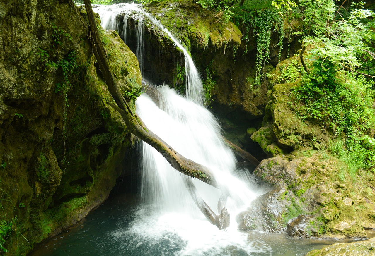 waterfall  mountain  fresh free photo