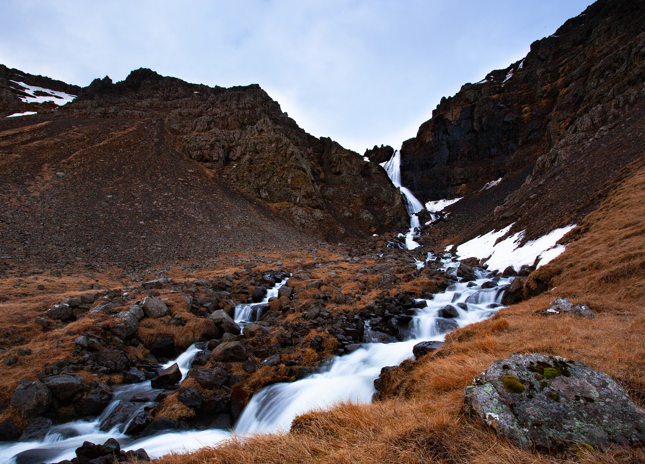 waterfall  small  iceland free photo