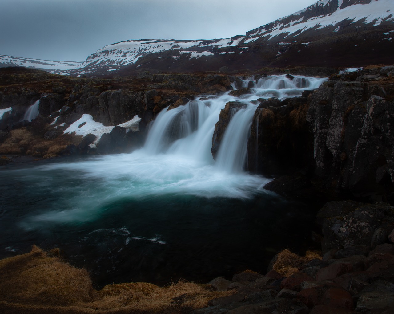 waterfall  nature  landscape free photo