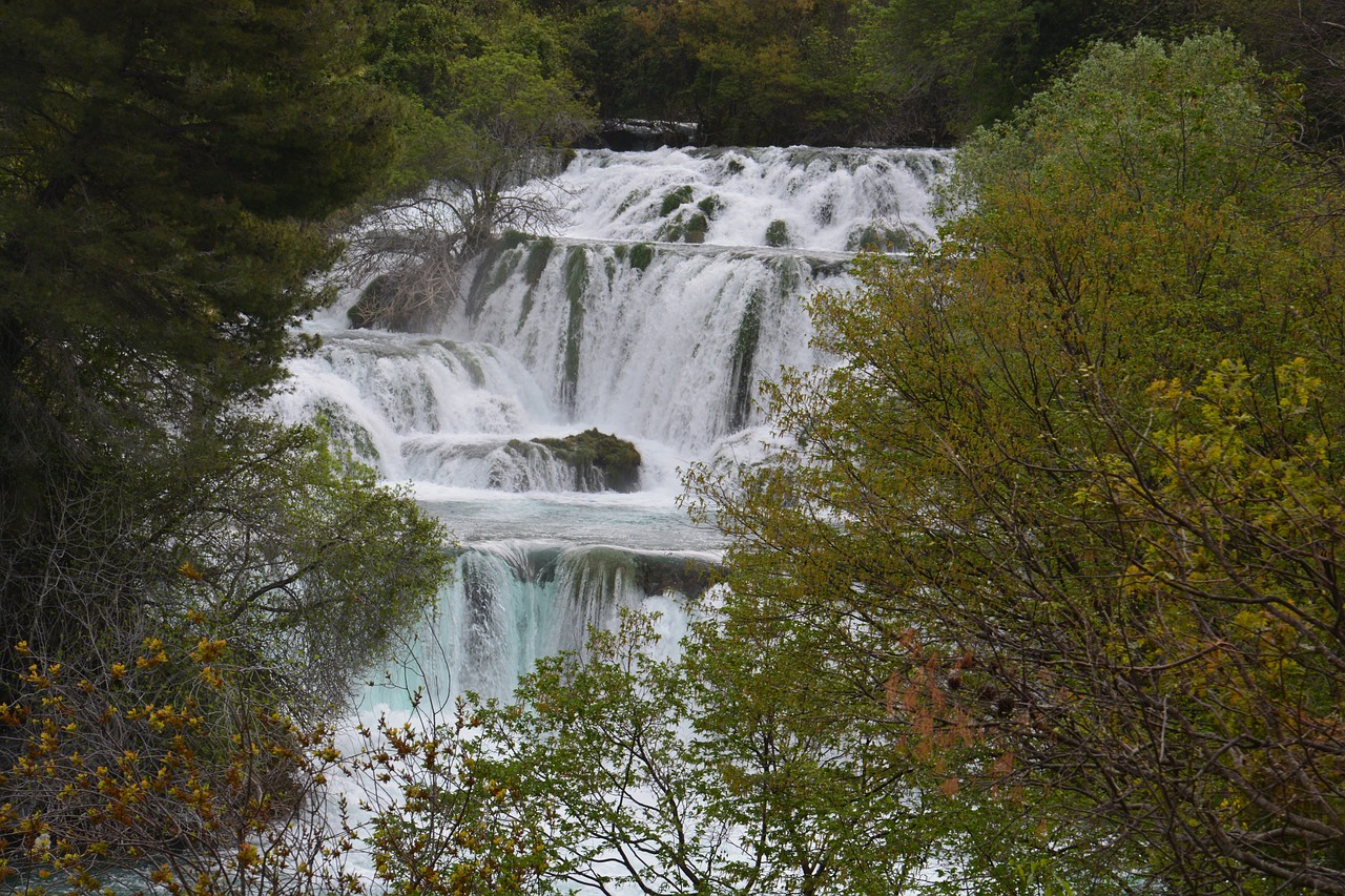 waterfall  landscape  nature free photo