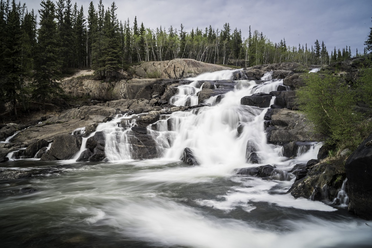 waterfall  river  stream free photo