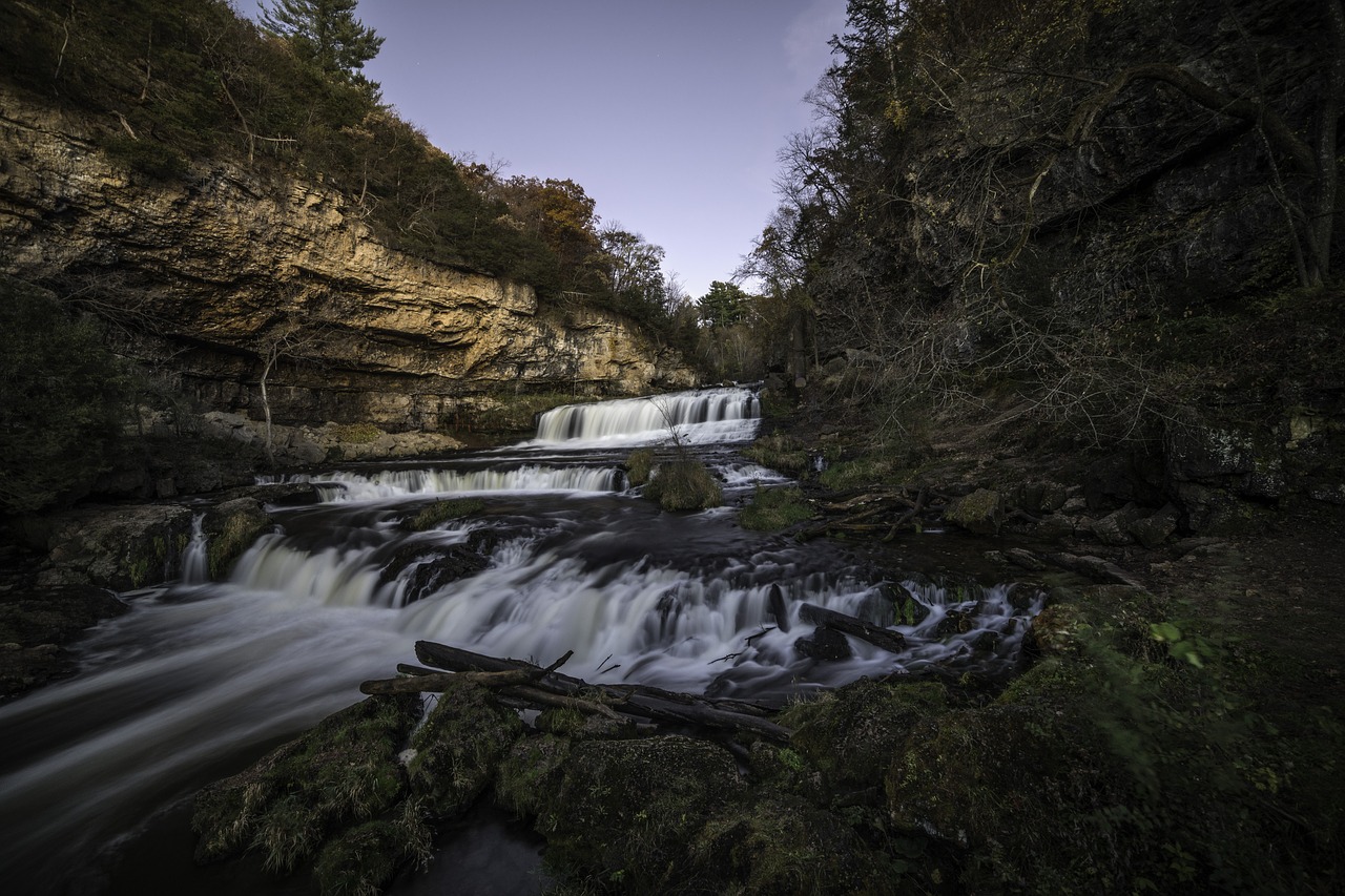 waterfall  nature  river free photo