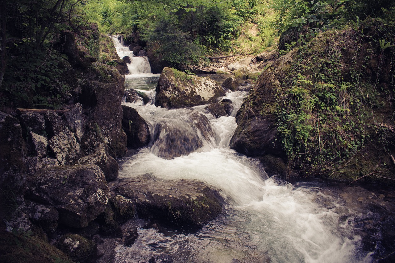 waterfall  landscape  river free photo