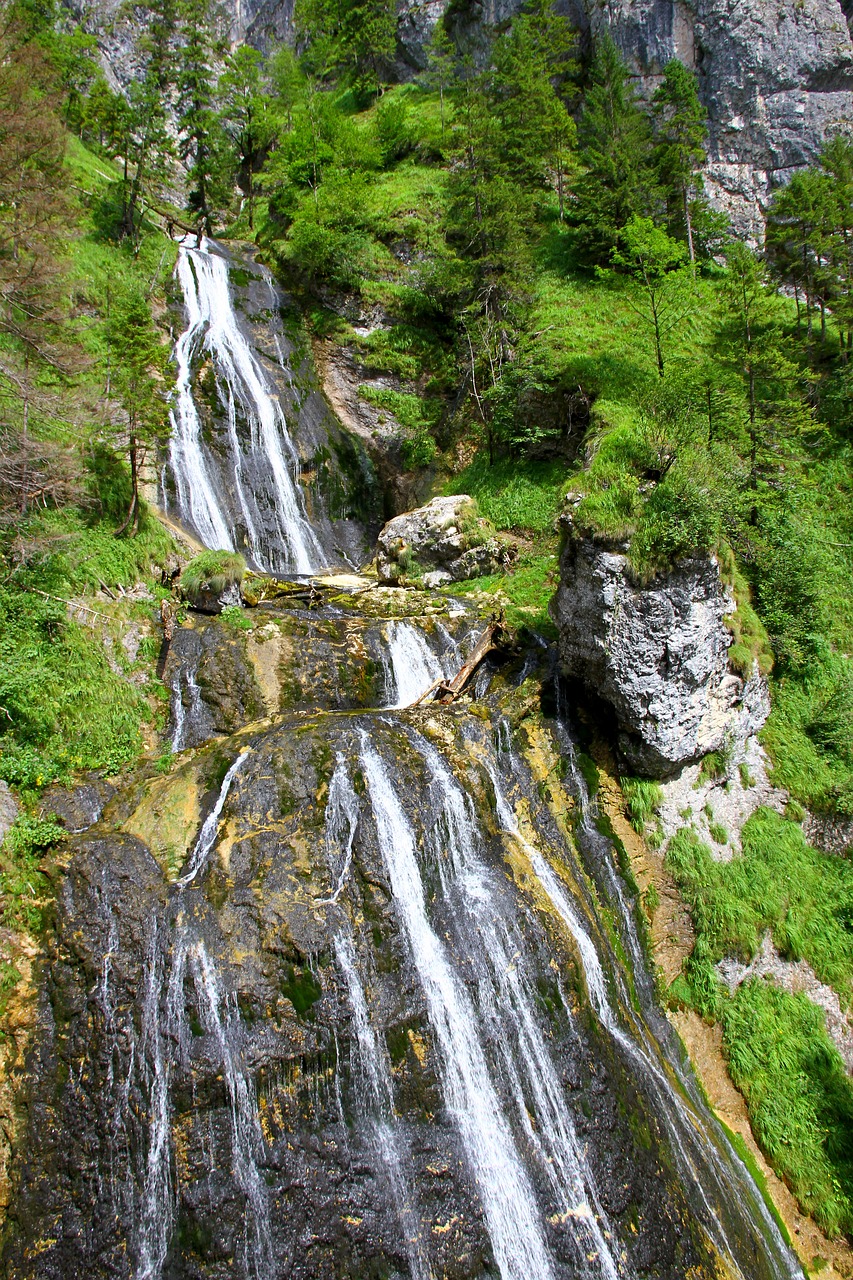 waterfall  water  creek free photo