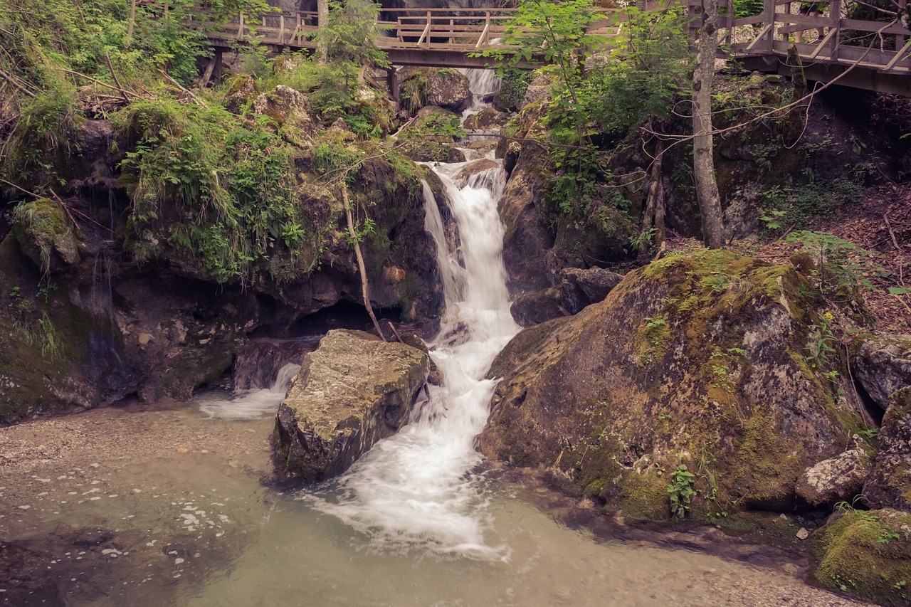 waterfall  landscape  river free photo