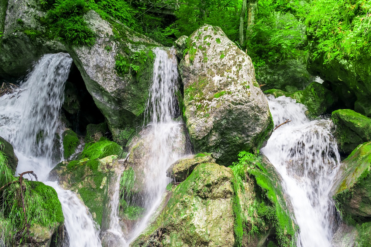 waterfall  landscape  river free photo