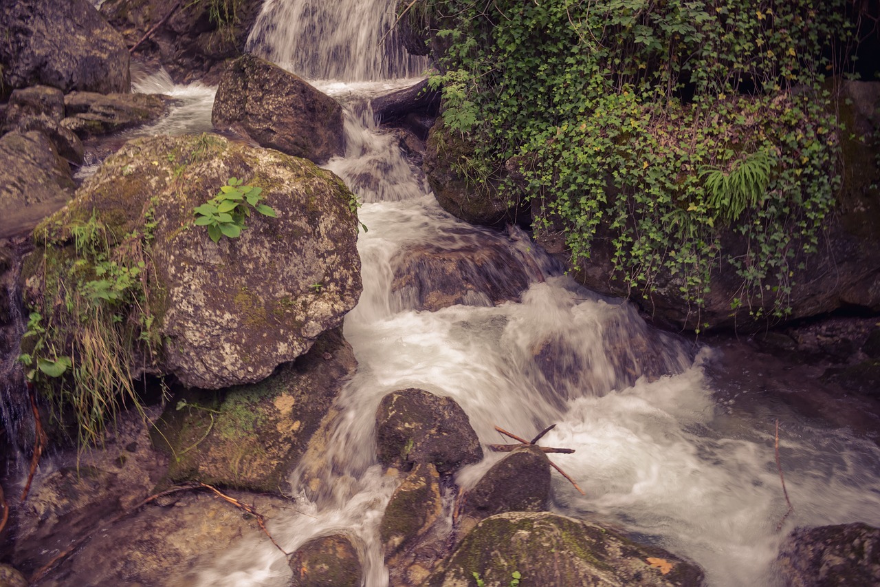 waterfall  landscape  river free photo