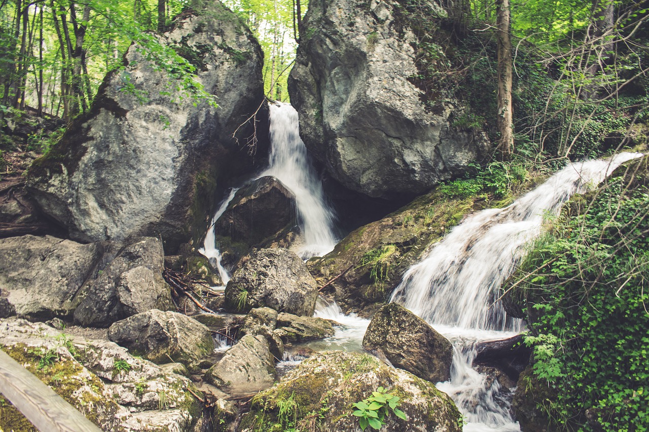 waterfall  landscape  river free photo