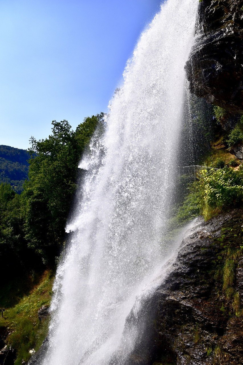 waterfall  blue  sparkle free photo