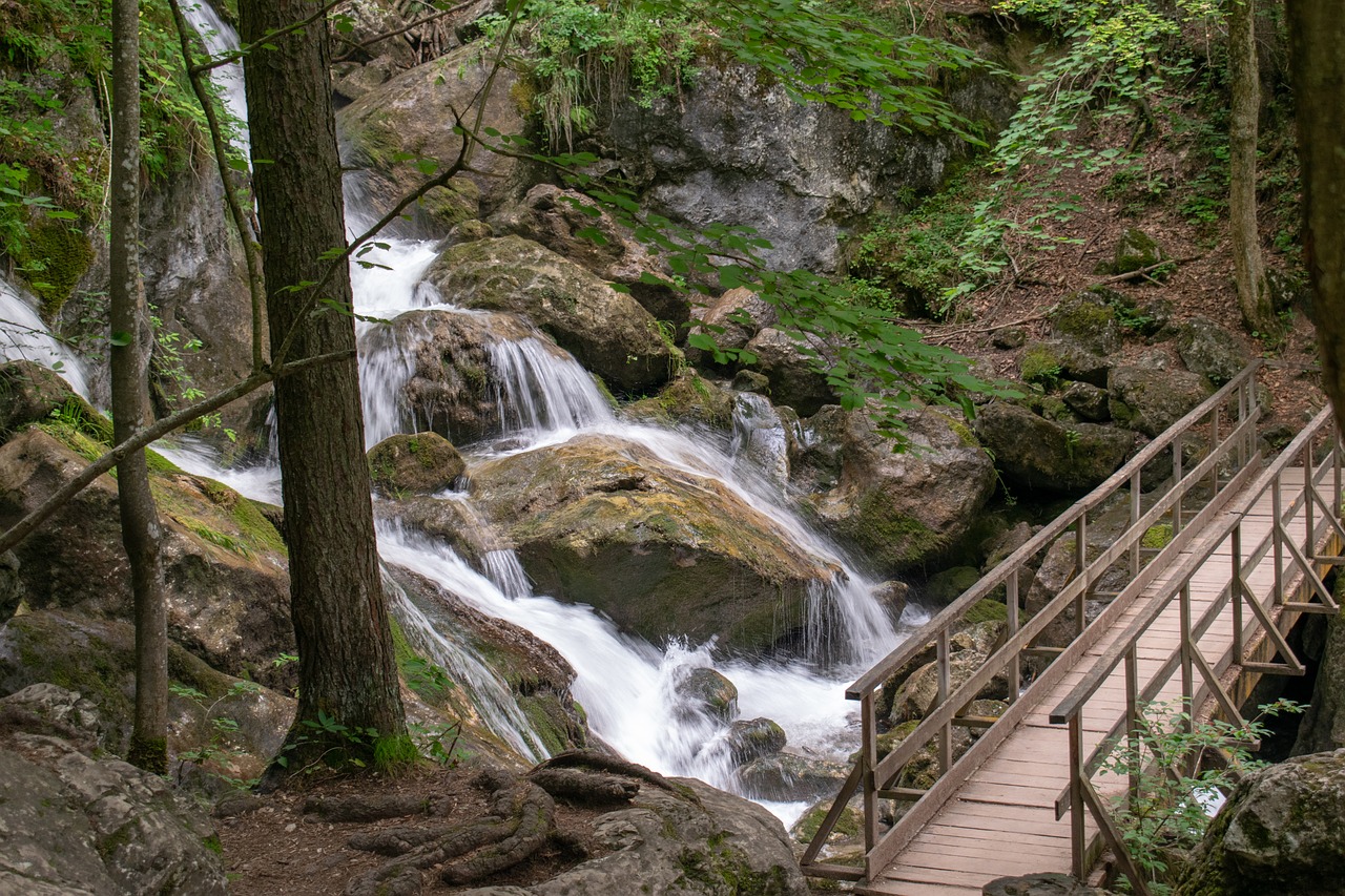 waterfall  landscape  river free photo