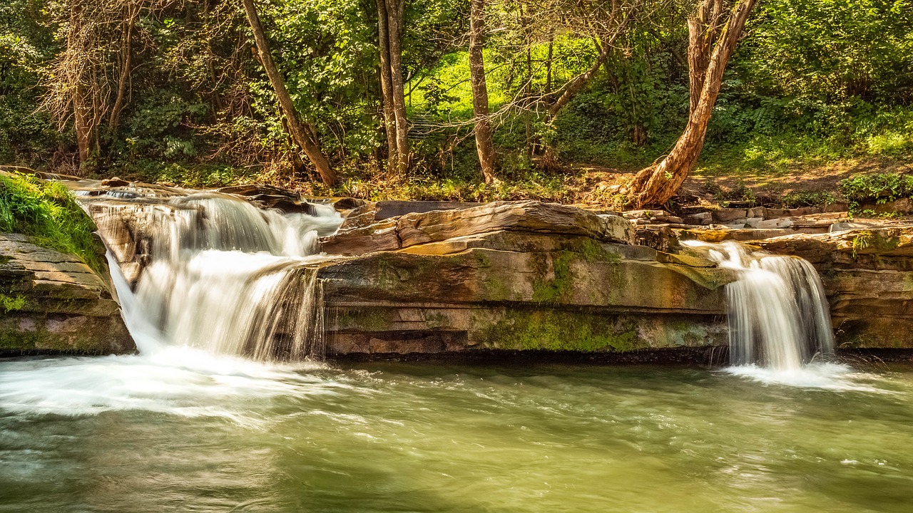 waterfall  river  cascade free photo