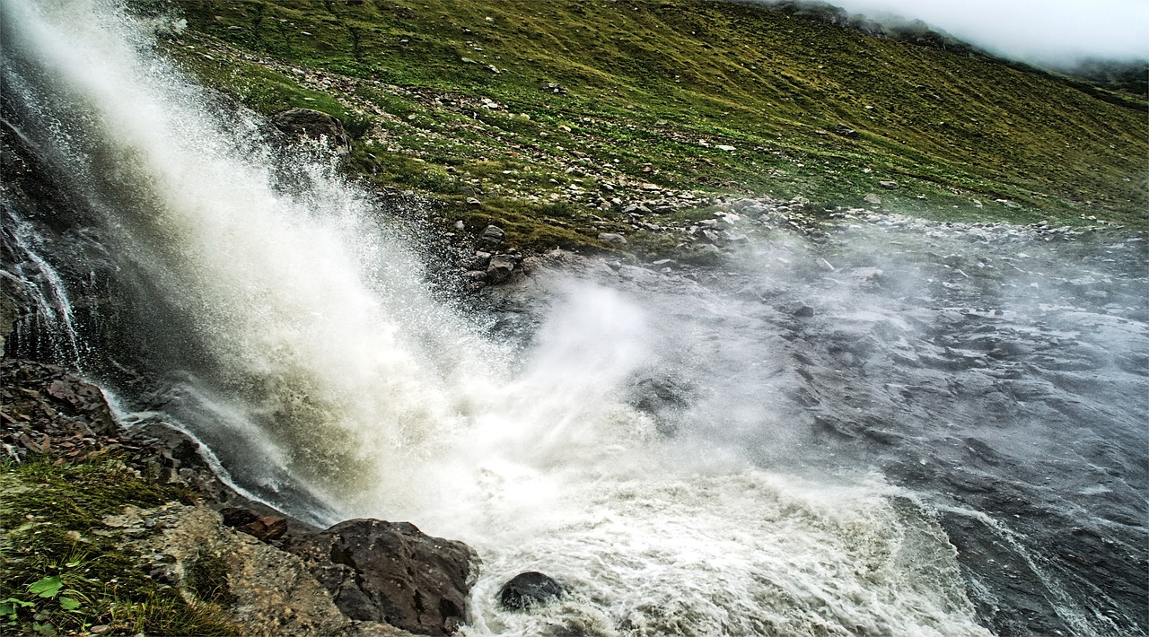 waterfall  the alps  austria free photo