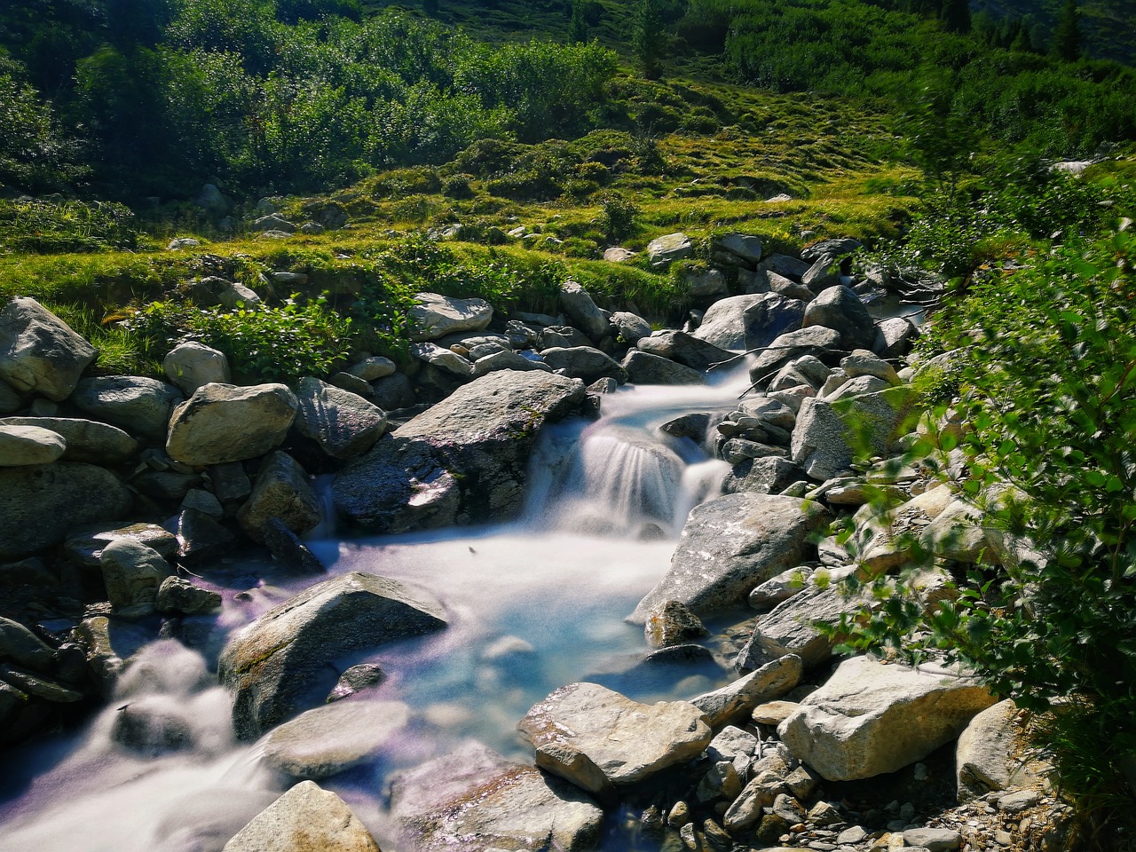 waterfall  stones  water free photo