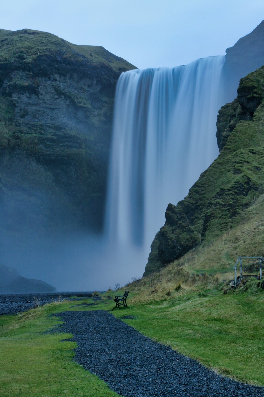 waterfall  iceland  nature free photo