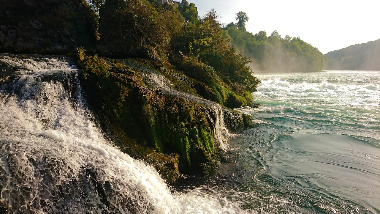 waterfall  river  rhine free photo