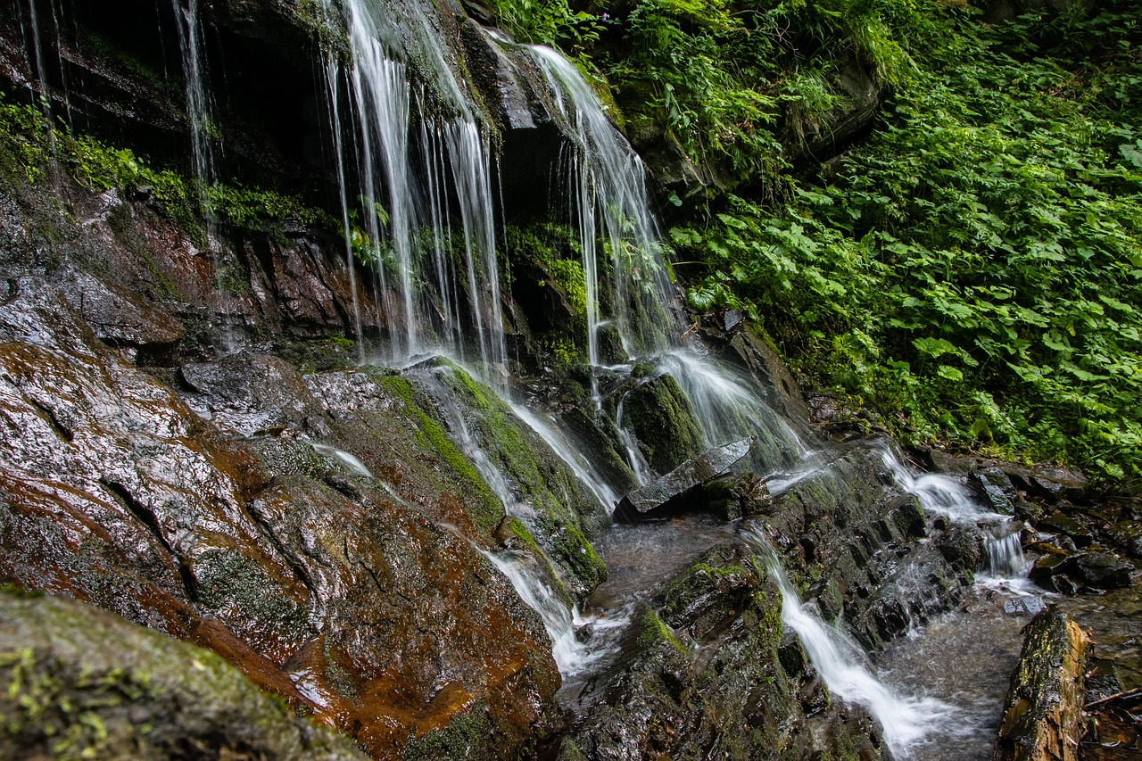 waterfall  beskydy  czech republic free photo