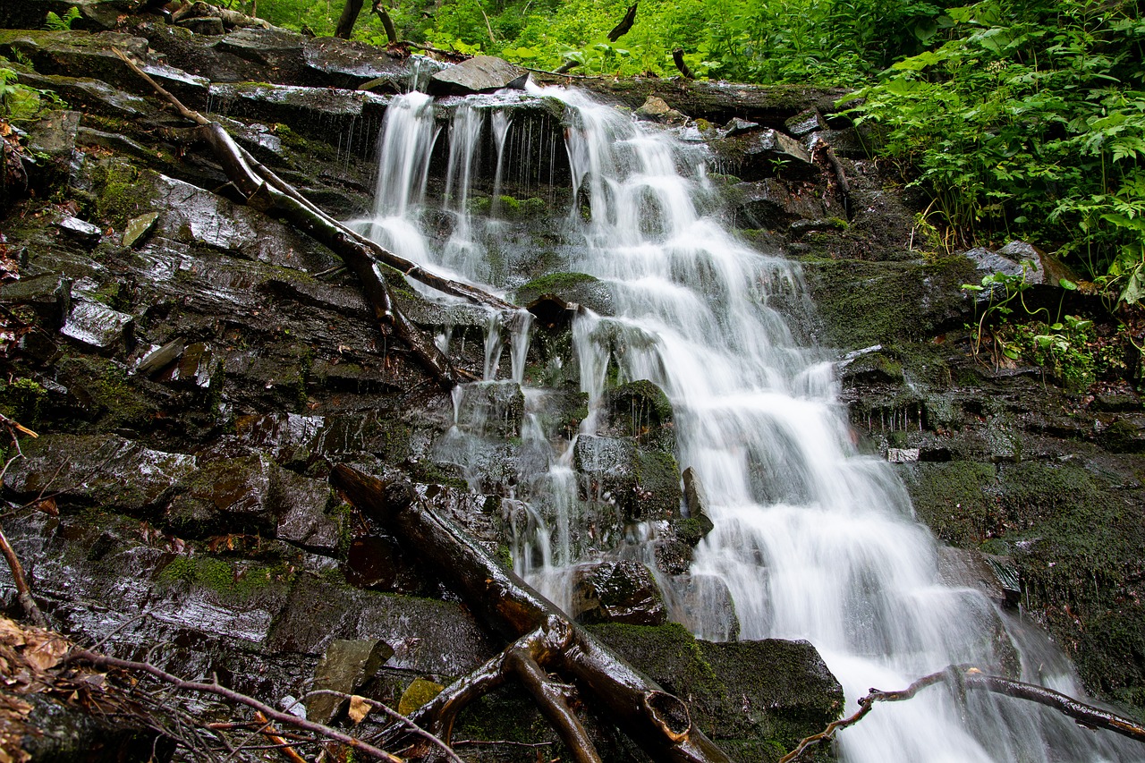 waterfall  beskydy  czech republic free photo