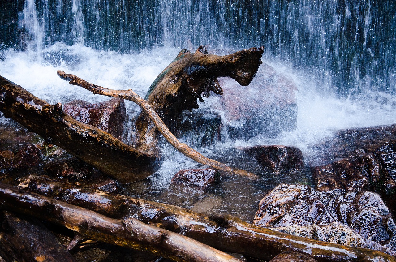 waterfall  water  stones free photo