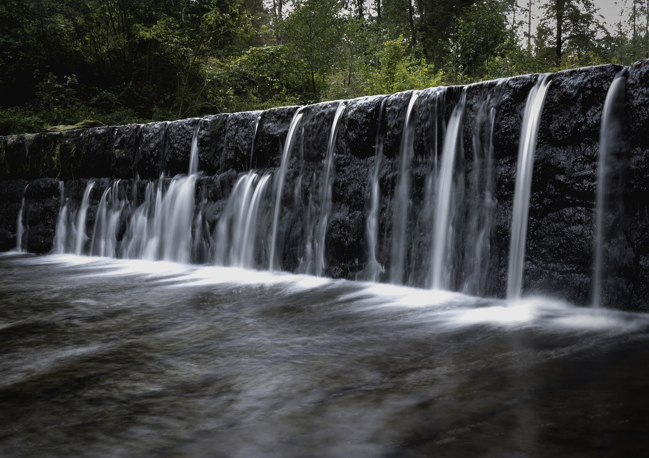 waterfall  landscape  forest free photo