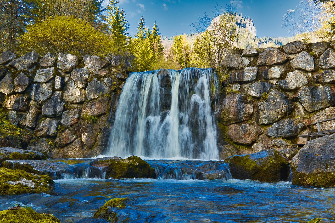 waterfall  bach  water free photo