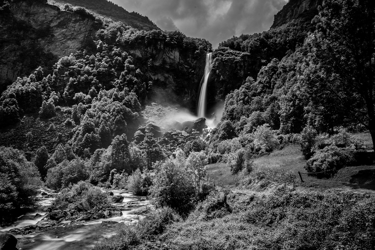 waterfall  nature  river free photo