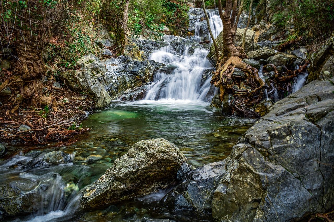 waterfall  water  nature free photo