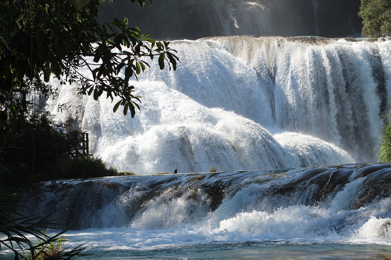 waterfall  water  blue free photo